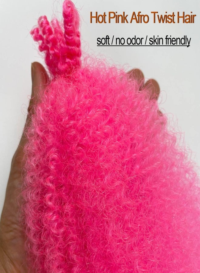 Chicmoi Pink Marley Hair for Kids 3 Pack Pre-Separated Spring Twist Hair for Soft Locs Hot Pink Kids Braiding Hair 16 Inch Springy Afro Twist Crochet Hair Marley Twist Braiding Hair - Image 3